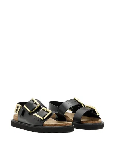 Allsaints Isla Buckle-detail Sandals In Black