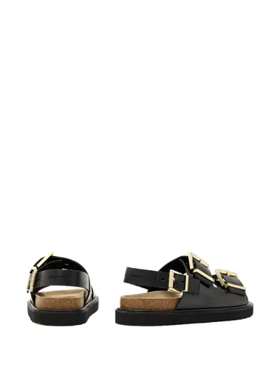 Allsaints Isla Buckle-detail Sandals In Black