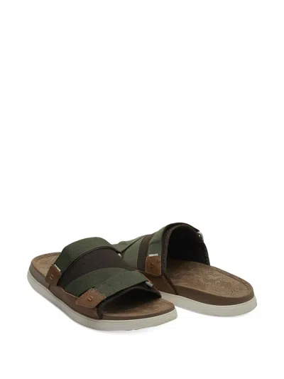 Toms Trvl Lite "brown/green" Slides In Green