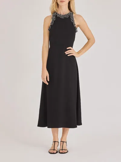 Rebecca Taylor Mia Crepe Maxi Dress In Black