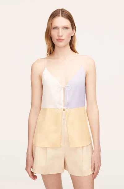 Rebecca Taylor Colorblocked Twill Camisole In Multi