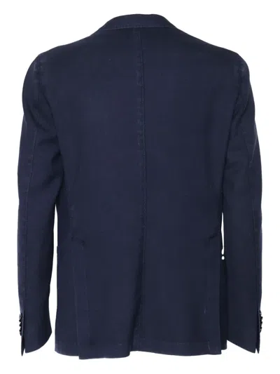 Brando Buttoned Patch-pocket Blazer In Blue