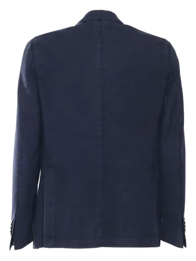 Brando Buttoned Patch-pocket Blazer In Blue