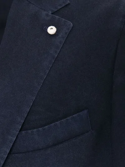 Brando Buttoned Patch-pocket Blazer In Blue