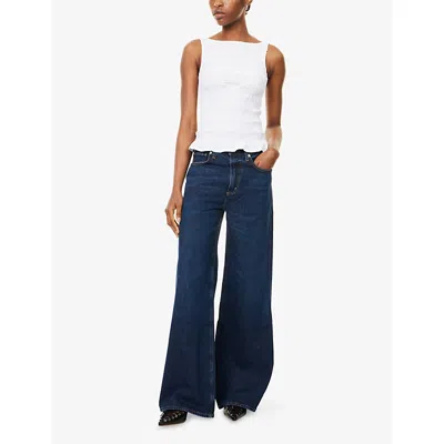 Citizen Of Humanity Citizens Of Humanity Lyra Wide Leg Cropped Jeans In Dakota In Blue