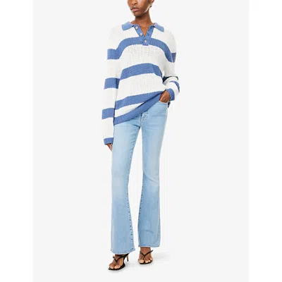 Mother Womens Blessing In Disguise The Weekender Flared-leg Denim Jeans In Multi