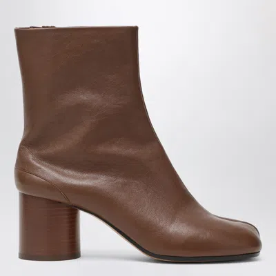 Maison Margiela Tabi 60 Nappa Leather Ankle Boots In Brown