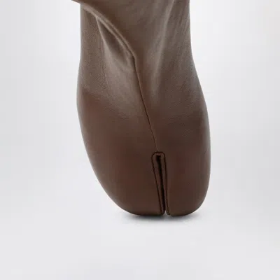 Maison Margiela Tabi 60 Nappa Leather Ankle Boots In Brown