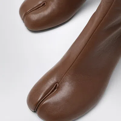 Maison Margiela Tabi 60 Nappa Leather Ankle Boots In Brown