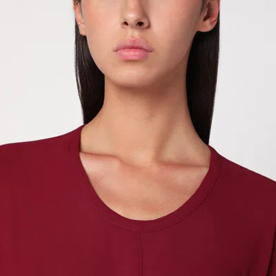 6397 S-curve Dress In Bordeaux Chiffon In Burgundy
