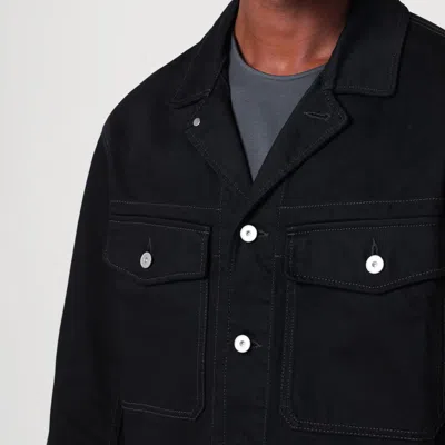 Lemaire Button-fastening Flap-pocket Jacket In Black