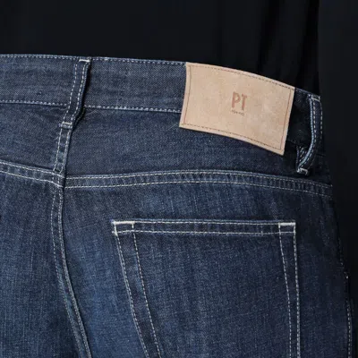 Pt Torino Denim Blue Swing Jeans In Stretch Denim In Blue