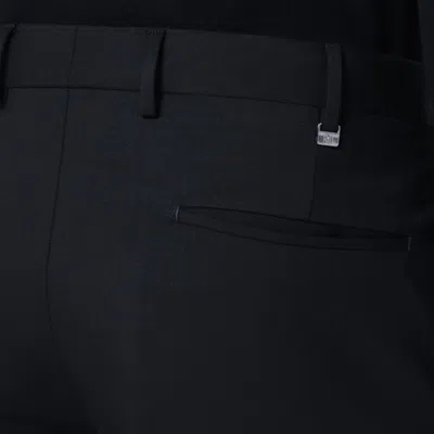 Pt Torino Black Stretch Wool Pant In Black