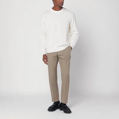 Pt Torino Trousers With Front And Back Pockets In Neutral