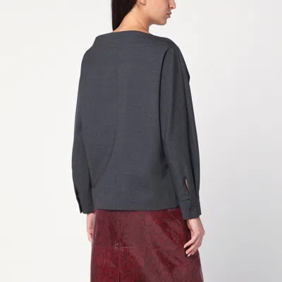 P.a.r.o.s.h . Anthracite Wool Blouse-shirt In Gray