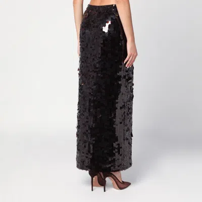 P.a.r.o.s.h P. A.r. O.s. H. Sequinned Long Skirt With Split In Brown