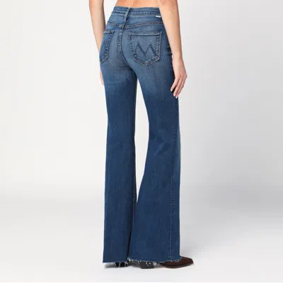 Mother Lil Doozy Fray Flared Jeans In Blue