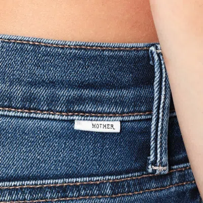 Mother Lil Doozy Fray Flared Jeans In Blue
