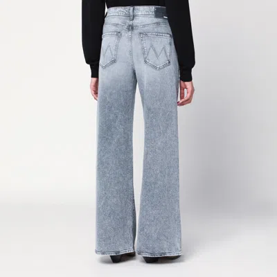 Mother Wide-leg Jeans With Belt Loops And Five-pocket Style In Gray