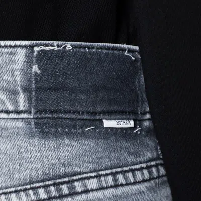 Mother Wide-leg Jeans With Belt Loops And Five-pocket Style In Gray