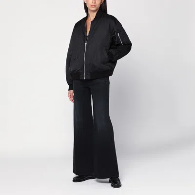 Mother The Roller Sneak Flared Jeans In Black