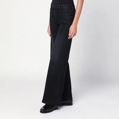 Mother The Roller Sneak Flared Jeans In Black