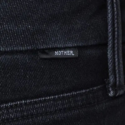 Mother The Roller Sneak Flared Jeans In Black