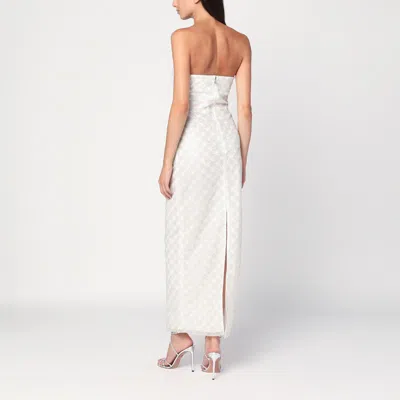 Rotate Birger Christensen Long Cream-colored Dress With Sequins In White
