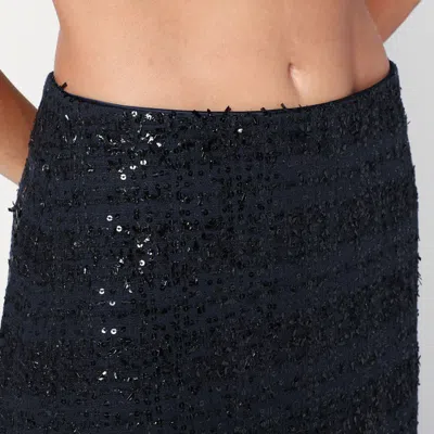 Rotate Birger Christensen Sequin-embellished Mini Skirt In Blue