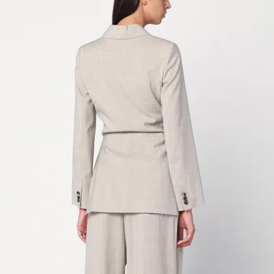 Loewe Beige Melange Wool Wrap Jacket In Sand