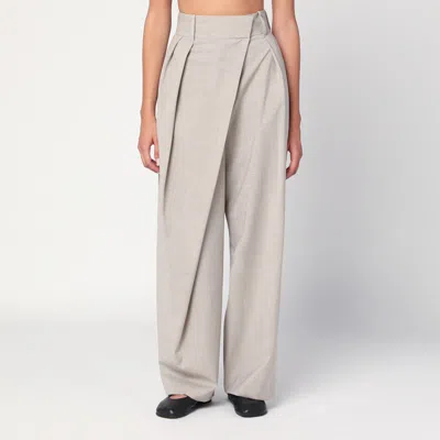 Loewe Beige Melange Wool Wrap Trousers In Neutral
