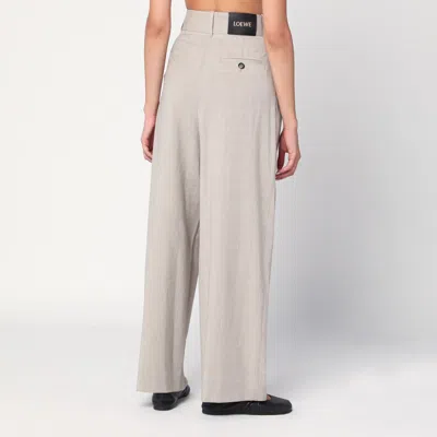 Loewe Beige Melange Wool Wrap Trousers In Neutral
