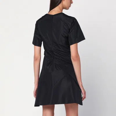 Loewe Mini Dress In Luxurious Polyester-silk Blend In Black