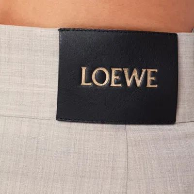Loewe Beige Melange Wool Wrap Trousers In Neutral