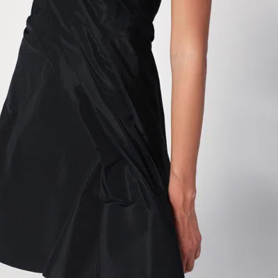 Loewe Mini Dress In Luxurious Polyester-silk Blend In Black