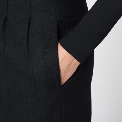 Maison Margiela Black Wool Pleated Trousers In Black