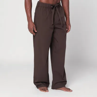 Tekla Brown Drawstring Pyjama Pants In Brown