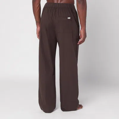 Tekla Brown Drawstring Pyjama Pants In Brown