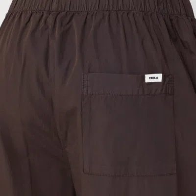 Tekla Brown Drawstring Pyjama Pants In Brown
