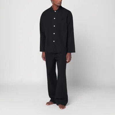 Tekla Black Pyjama Shirt In Black