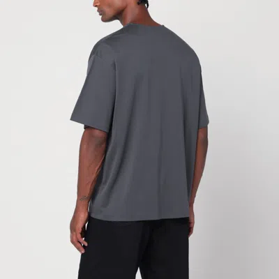 Lemaire Relaxed Fit Cotton-silk Blend T-shirt In Gray