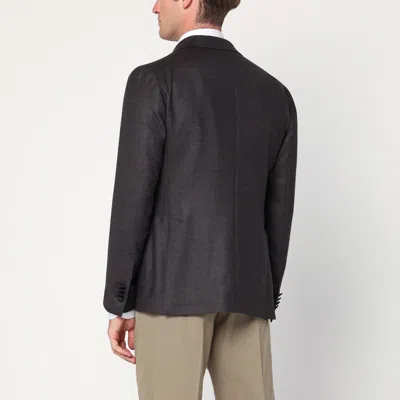 Tagliatore Brown Wool Double-breasted Jacket In Brown