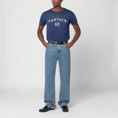 Valentino Five-pocket Jeans With Studs And Eyelets In Blue