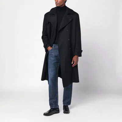 Tagliatore Double-breasted Coat In Black