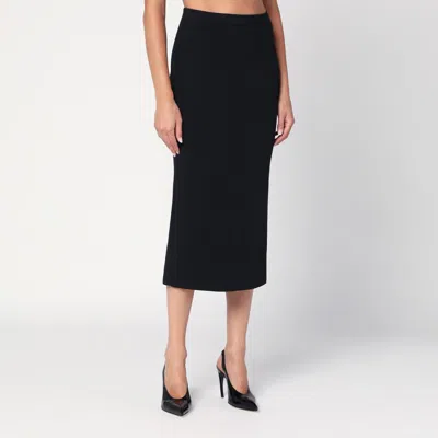 Givenchy Mid-length Kick Back Skirt In Cady In Black