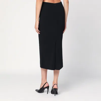 Givenchy Mid-length Kick Back Skirt In Cady In Black
