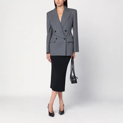 Givenchy Grey Double-breasted Wool Jacket In Gray