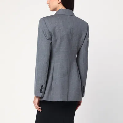 Givenchy Grey Double-breasted Wool Jacket In Gray