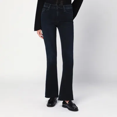 Mother Cropped Jeans Flared Design Belt Loops In Black