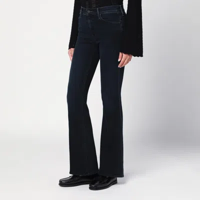 Mother Cropped Jeans Flared Design Belt Loops In Black